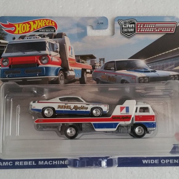Hot Wheels AMC Rebel Machine-Wide Open white #43 2022 Car Culture Team Transport - Picture 2 of 3